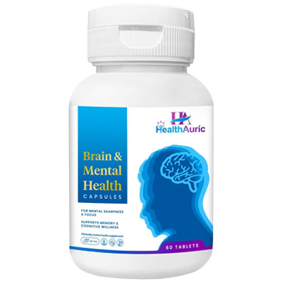 Brain & Mental Wellness Capsules | Advanced Nootropic Supplement For Enhanced Memory, Focus, Mental Clarity & Overall Cognitive Health Support