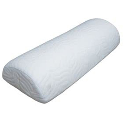 Xtra-comfort Firm Bolster Pillow Half Moon Bed Side Sleeping Aid For Leg Hip Lumbar Roll Back Knee Firm Neck Support Ankle Pain & Body Elevation Pure Memory Foam Soft Breathable Cover (white)